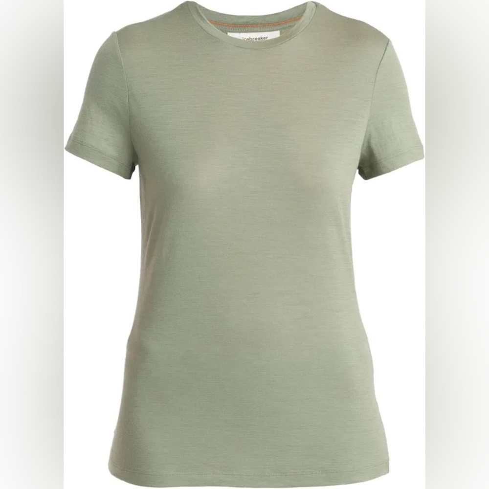 Icebreaker 100% merino 150 tech lite short sleeve t-shirt, small, lichen, solid